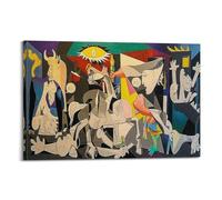 SJWINER Pablo Picasso - Stampa artistica da parete con stampa di Guernica famosa dal sole, poster per soggiorno, camera da letto, 60 x 90 cm, stile cornice