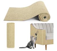 SJWJWOO 300 * 60cm Proteggi Divano Gatti Graffi, DIY Tiragraffi Tiragraffi per Divano Riutilizzabile E Tagliabile Graffiatoio per Gatti per Divani, Mobili e Pareti, Tiragraffi Divano,Khaki