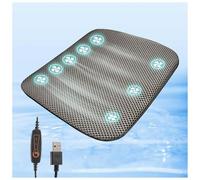 SJWJWOO Coprisedile Antisudore con 8 Ventole, Cavo USB, Copri Sedili per Auto Estivi Freschi 3 Regolabile velocità dell'Aria Coprisedile Antisudore per Auto, SUV, Camion, Sedia da Ufficio,Gray