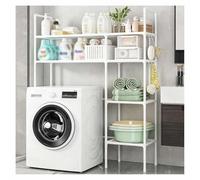 SJWJWOO Mobile Sopra Lavatrice Salvaspazio, Mobile Porta Lavatrice Salvaspazio Scaffale Lavatrice per Detersivi Sapone Bagno,White-2Tier