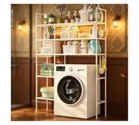SJWJWOO Scaffale Lavatrice, Scaffale Lavatrice Asciugatrice Salvaspazio Mobiletto Lavatrice per Bagno o Lavanderia,White-3Tier