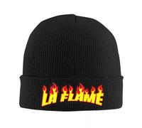 SJXIZEH Berretti Mens La Flame Beanie Cappelli Rapper Logo Trendy Caps Femminile Maschio KPOP Cappello A Maglia Autunno Inverno Modello Caldo Morbido Beanie Cappello Regali