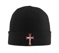 SJXIZEH Berretti Mens Ordine di Cristo Croce Templare Cristiano Portogallo Eroded Cavaliere Templare Cappello Lavorato A Maglia Berretti Cappello Invernale Cappello Caldo Uomini Donne Regali Regali