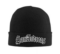 SJXIZEH Berretti Mens San Andreas Logo Bonnet Cappelli Maglia Cappello Uomo Donna Strada Y2K Caldo Beanie Cappelli Autunno Palestra Grafica cap Regali