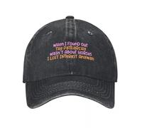 SJXIZEH Cappello Estivo,Quando Ho Scoperto Che Il patriarcato Non riguardava i Cavalli Berretto da Baseball Berretto Personalizzato Cappello da Spiaggia Cappello da Golf Uomo Uomo Donna