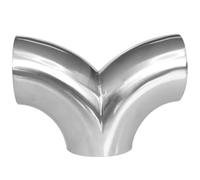 SJYKKLSA Terminale di Scarico 1 Pz Auto 304 Acciaio Inox Rubinetto Tee Tubo Universale Saldatura Tubo Scarico Raccordi A Spina Pesce Tee Silenziatore Tubi di scappamento(63-2MM)