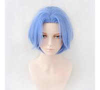 SK∞ Langa Cosplay Wig Light Blue Short Straight Middle Part Mullet Hair Heat Resistant SK8 the Infinity SK Eight Men Women Short
