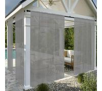 SK Studio Tende da Sole per Esterno, Tenda Balcone Impermeabile, Trasparenti per Balcone Gazebo Interni, 2 Pezzi, Grigio, 254x305cm