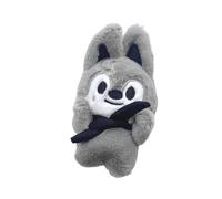 Sk-zoo Portachiavi in peluche "STAY" mini portachiavi con ciondolo magnetico 10 cm lupo Chan Jiniret Bbokari portachiavi, Lupo Chan, 10 cm