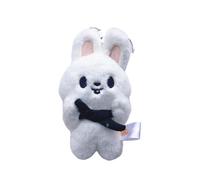 Sk-zoo Portachiavi in peluche "STAY" mini portachiavi con ciondolo magnetico 10 cm lupo Chan Jiniret Bbokari (Leebit)
