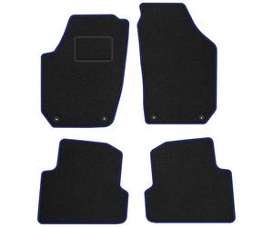 SK04-1 Set Tappetini Velluto STREAK Blu per Skoda Fabia II 2007-2014 4 chiusure