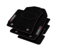 SK04-1 Tappetini Velluto CARBON™ Rosso per Skoda Fabia II 2007-2014 4 chiusure a