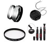 SK35 Kit di lenti per fotocamera, copriobiettivo, filtro UV, anello adattatore argento LA-X100 LH-X100 Set per fotocamere Fujifilm X100V, X100F, X100T, X100S, X100, X100, X70