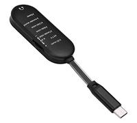 SK7 Scheda audio portatile per telefono Voice Changer con 7 effetti sonori Plug Type-C Cuffie streaming in diretta Karaoke online Registrazione video Gioco and Play Taglia da tasca Vari modi