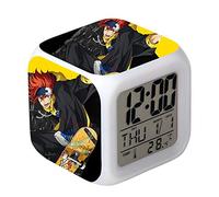 SK8 The Infinity - Sveglia digitale a tema anime, 7 colori, con funzione snooze, schermo LCD visualizza ora, data, temperatura, miglior regalo per bambini compleanno