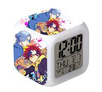 SK8 The Infinity - Sveglia digitale a tema anime, 7 colori, con funzione snooze, schermo LCD visualizza ora, data, temperatura, miglior regalo per bambini compleanno