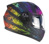 Casco Integrale SKA-P 3MHS SPEEDER RAINBOW Nero Verde Rosso opaco