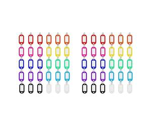 Skaaisont 30 Pezzi Targhette Portachiavi Iscrivibili,Targhetta Valigia,Targhette Personalizzate,in Dieci Colori Diversi,Per Contrassegnare più Oggetti come Chiavi,Animali Domestici, Confezione da 2