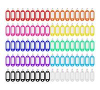 Skaaisont 90 portachiavi etichetta,portachiavi in plastica 10 colori,porta etichette per casa,può essere utilizzato segnare vari articoli per esempio bagagli,nome animale