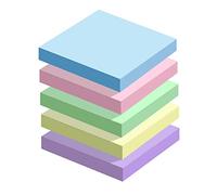 Skaaisont Foglietti Adesivi Colorati Sticky Notes 500pcs Note Adesive Nota Appiccicosa 76 mm x 76 mm per Ufficio Riunioni Casa Scuola 5 Colori, BLT01