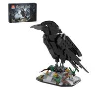 SKABRAM, MOC-217187, set di costruzione di uccelli con corvo, mattoncini meccanici MOC, modello di mattoni fai da te, decorazione artistica per casa e ufficio progettata da SKABRAM, regali creativi