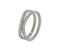 Skagen Anello Da Donna Argento Zirconia JRSS027 NUOVO