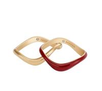 Skagen Anello da Donna Kariana, Acciaio Inossidabile Placcato Oro, D'oro, 8
