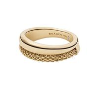 Skagen Anello Da Donna Merete, L: 8,7 mm Anello In Acciaio Inossidabile Dorato, SKJ1601710