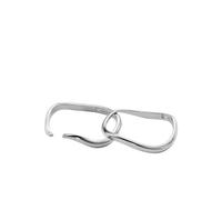 Skagen Anello Essential Waves Donna, Argento o Placcato Oro o Placcato Oro Rosa, Acciaio Inossidabile, D'argento, 9