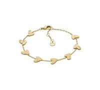 Skagen Bracciale da donna Anja Hearts in ottone dorato, SKJ5010710, Eine Grösse, Ottone, Nessuna pietra preziosa