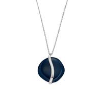 Skagen Collana con pendente Sofie Sea Glass da donna dalla forma organica blu, SKJ1809040