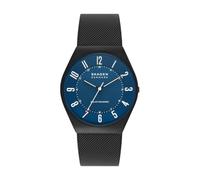 Skagen Orologio Grenen Solar Powered da uomo, movimento a tre lancette a energia solare, cassa in acciaio inossidabile riciclato midnight da 37 mm (almeno 50%), SKW6837
