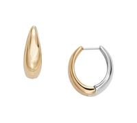 Skagen Orecchini da donna in acciaio inossidabile o semi-preziosi con chiusura a scatto o a clic, Oro Sunglow