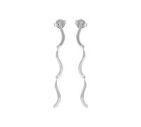 Skagen Orecchini da donna in acciaio inossidabile o semipreziosi con chiusura a filo aperto Skagen Agnethe, Argento Pallido