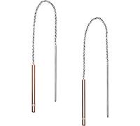 Skagen Orecchini da donna in acciaio inossidabile o semipreziosi con chiusura a filo aperto Skagen Agnethe, Argento e Oro Chiaro