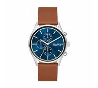 Skagen Orologio analogico da uomo con quadrante blu SKW6916, marrone, Cinturino