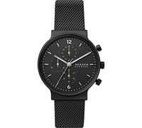 Skagen Orologio Ancher Chronograph da uomo, movimento cronografo al quarzo, cassa in acciaio inossidabile riciclato (almeno al 50%) da 40 mm con bracciale a maglie in acciaio inossidabile, SKW6762