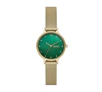 Skagen Orologio Anita Lille da donna, movimento al quarzo a tre lancette con cinturino in acciaio inossidabile, 30 mm, Verde smeraldo