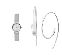 Skagen orologio da donna Freja Lille in acciaio inossidabile color argento e orecchini Kariana, set