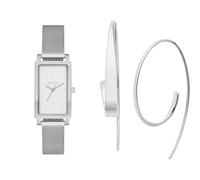 Skagen orologio da donna Hagen Lille in acciaio inossidabile color argento e orecchini Kariana, set