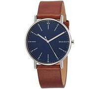 Skagen Orologio da Polso SIGNATUR SKW6355 Uomo pelle Marrone Fascia Nuovo Japan