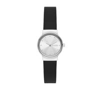 Skagen Freja Orologio per donna, movimento al quarzo con cinturino in acciaio inossidabile o in pelle, Nero e bianco, 26MM