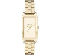 Skagen Orologio Hagen per donna, Movimento al quarzo a tre lancette con cinturino in acciaio inossidabile o in pelle, 22 mm, Tono oro