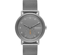Skagen Orologio da uomo Kuppel, Sub-Second a due mani, in acciaio inossidabile Orologio con cassa da 44 mm e cinturino in pelle o acciaio, Grigio (Grey)