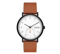 Skagen Orologio da uomo Kuppel, Sub-Second a due lancette, in acciaio inossidabile con cassa da 44 mm e cinturino in pelle o acciaio, Bianco (White)
