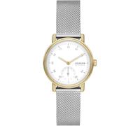 Skagen Kuppel Orologio per donna, movimento al quarzo con cinturino in acciaio inossidabile o in pelle, Tonalità argento e oro