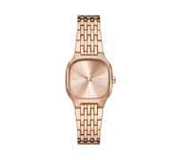 Skagen Orologio Mellem Lille per donna, movimento al quarzo a tre lancette con cinturino in acciaio inossidabile, 28 mm, Tono oro rosa