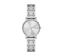 Skagen Signatur Orologio per donna, movimento al quarzo con cinturino in acciaio inossidabile o in pelle, Tono seta