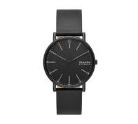 Skagen Signatur orologio per uomo, movimento al quarzo con cinturino in acciaio inossiperbile o in pelle, Grafite