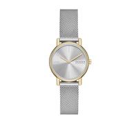 Skagen Signatur Lille Orologio da donna, Movimento al quarzo a due lancette in tonalità oro con cinturino in acciaio inossidabile o in pelle, 30 mm, Tono oro e argento